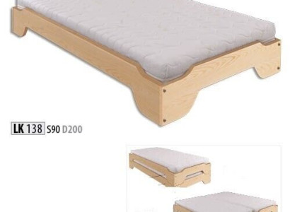 Bed Solid wood 90x200 single bed pine solid youth bed fullWooden bed Wood new