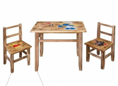 Children's table set, 3 pieces, table with 2 chairs, children's furniture, for children's room