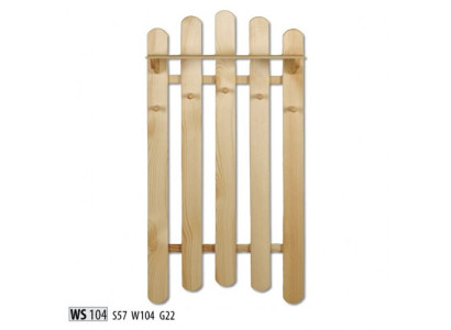 Wardrobe panel wall-mounted coat rack coat rack pine wood handcraft