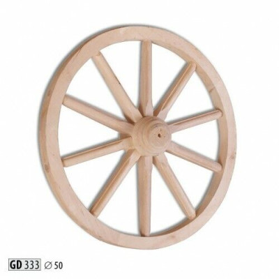 Decorative wooden wheel Ø 50 cm spoke wheel 10 spokes wagon wheel garden decoration theater decoration new