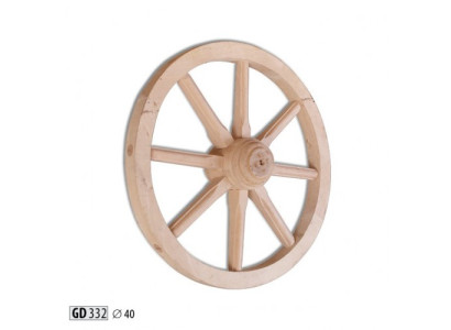 Wooden wheel decorative wheel Ø 40 cm whitewash spoke wheel wall decoration garden decoration wagon wheel