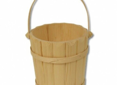 Wooden bucket water bucket sauna bucket medieval bucket pine real wood 25cm new