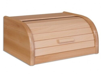 Beech bread bin 32 cm Wood bread box roller blind box bread roll flap real wood new