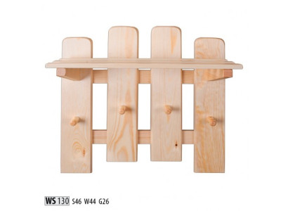 Wardrobe panel wall-mounted coat rack coat rack pine wood handcraft