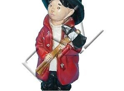 Fire Department USA Child Figure Garden Statue Sculpture Figures Sculptures Decoration