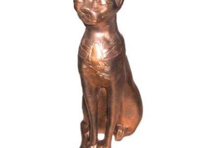 Figure Egyptian Cat Bastet Statues Figures Decoration Plastic 37cm Egypt