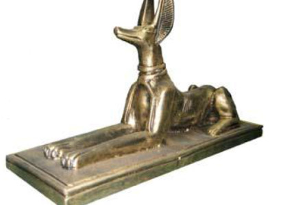 Egyptian figure jackal Anubis from Plastic Big god of death decoration 23cm