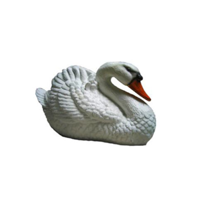 Decoration Garden Plastic Figures Hand Painted Figure Statue Funny Swan 21cm