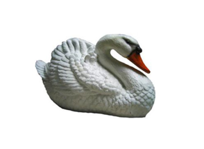 Decoration Garden Plastic Figures Hand Painted Figure Statue Funny Swan 21cm