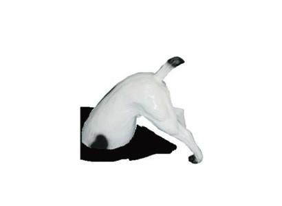 Crazy garden figure statue dog with rear 35 cm sculpture figures statues