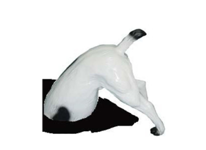 Crazy garden figure statue dog with rear 35 cm sculpture figures statues