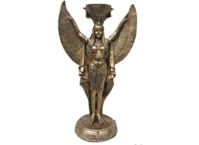 Sculpture Egypt Goddess Maat Candlestick Stand Lamp Lamps Statues Sculptures new