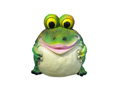 Modern frog decorative plastic figure height 25 cm