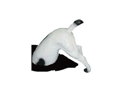 Crazy garden figure statue dog with rear 25 cm sculpture figures statues