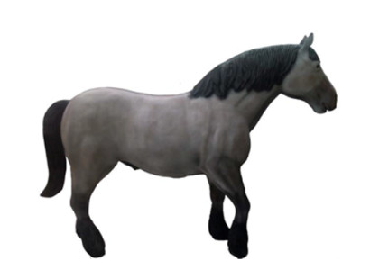 Abstract modern beautiful plastic sculpture, horse figure height 80 cm.
