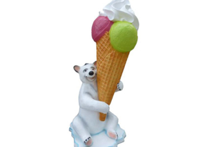 Ice Cream Figure Statue Stand Ice Cream Parlor Restaurant Gastronomy Statues 215cm