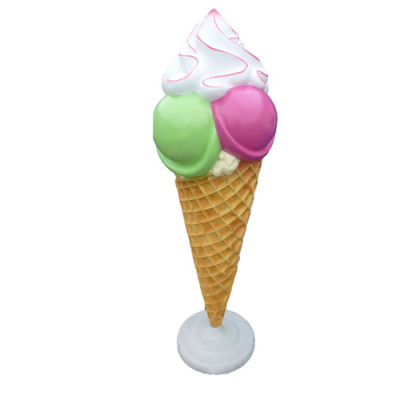 Sculpture duck with ice cream advertising ice cream parlor figures statues stand 220 cm comic