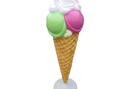 Sculpture duck with ice cream advertising ice cream parlor figures statues stand 220 cm comic