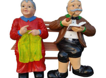 Decorative figure statue sculpture 110 cm figures statues sculptures new grandma grandpa P120