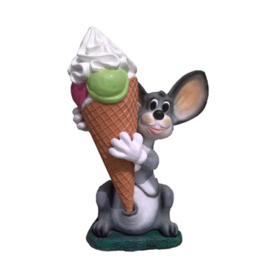 Ice Cream Figure Statue Stand Ice Cream Parlor Rabbit Gastronomy Statues 131cm new