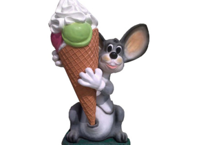 Ice Cream Figure Statue Stand Ice Cream Parlor Rabbit Gastronomy Statues 131cm new