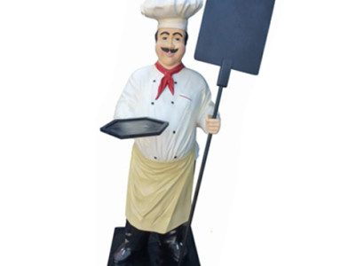 Chef figure statue sculpture advertising figure menu board advertising display menu decoration