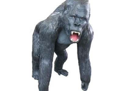 Gorilla Decorative Statue Garden Figures Statues 130cm Life Size Figure Plastic
