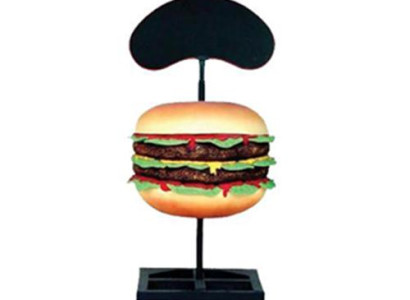 Sculpture Double Cheeseburger Hamburger Stand Figure Statue