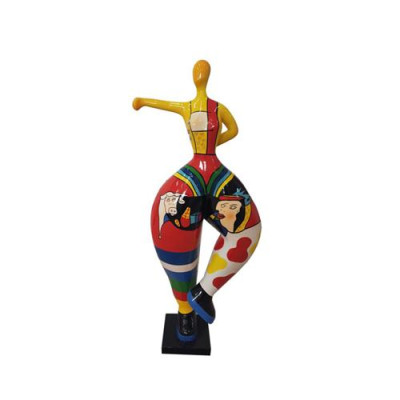Abstract Figure Statue Colorful Painted Statues Sculptures 132cm XXL Statue Plastic