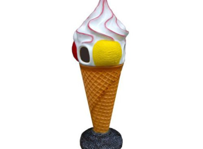 Ice Cream Figure Design Trash Can Basket Statues Figures Statue Stand 165 cm