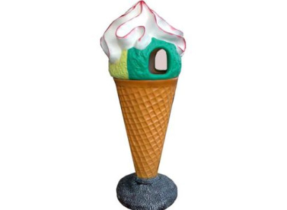 Ice Cream Figure Design Trash Can Basket Statues Figures Statue Stand 145 cm