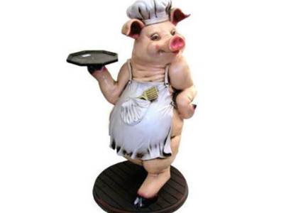 Pig Butler Figure Statue Figures Statues Sculpture Restaurant Hotel 137cm new