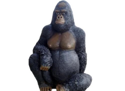 Beautiful abstract designer sculpture monkey, figure height 110 cm.