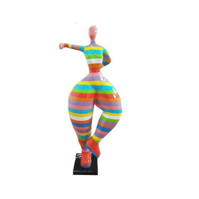 Abstract Sculptures Figure Statue Colorful Painted Statues 132cm XXL Statue Plastic