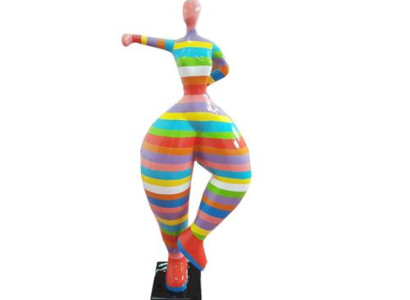 Abstract Sculptures Figure Statue Colorful Painted Statues 132cm XXL Statue Plastic