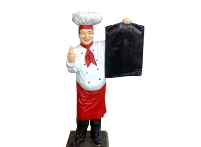 Chef figure statue sculpture advertising figure menu board advertising display restaurant 140cm