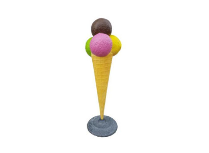 Sculpture ball with ice cream advertising ice cream parlor figures statues stand 175 cm comic