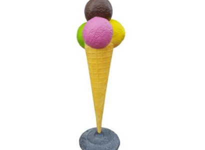 Sculpture ball with ice cream advertising ice cream parlor figures statues stand 175 cm comic