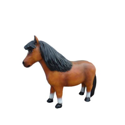 Abstract animal figure plastic sculpture pony mini horses garden figures 126 cm.