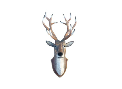 Deer Antler Head Wall Decoration Decoration 110cm Wall Design Head Sculpture Statue