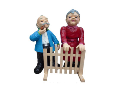 Pensioner Decorative Figure Statue Sculpture 80 cm Figures Statues Sculptures Grandma Grandpa P41