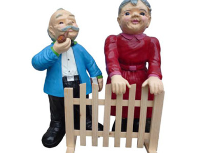 Pensioner Decorative Figure Statue Sculpture 80 cm Figures Statues Sculptures Grandma Grandpa P41
