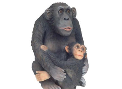 monkey figure abstract figures statues modern silver painted new 75cm statue new