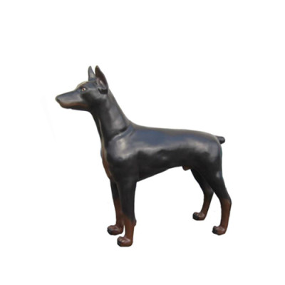 Doberman dog dummy burglary protection fighting dog dog decoration statue sculpture