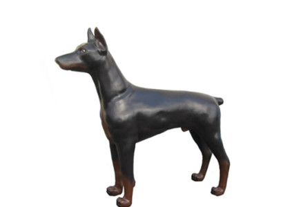 Doberman dog dummy burglary protection fighting dog dog decoration statue sculpture