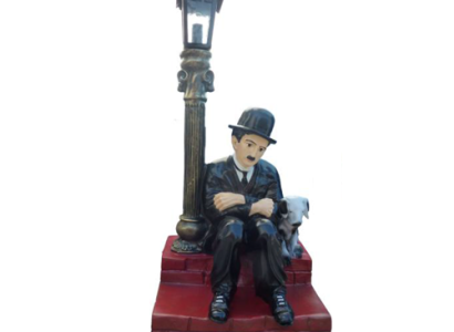 Lamp Light fixture Figure Statue Sculpture 70cm Statues Sculptures Charlie Chaplin P3