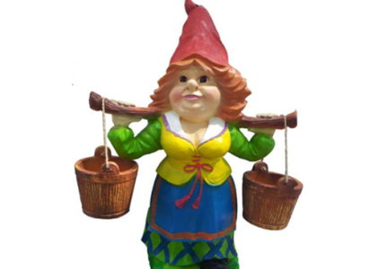Garden Dwarf 73cm Garden Decoration Figures Statues Figure Woman Water new