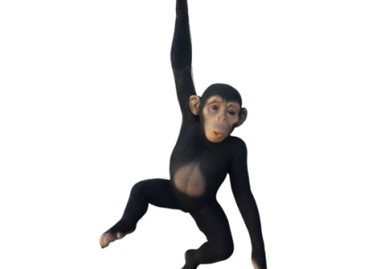 monkey figure abstract figures statues modern silver painted new 95cm statue new