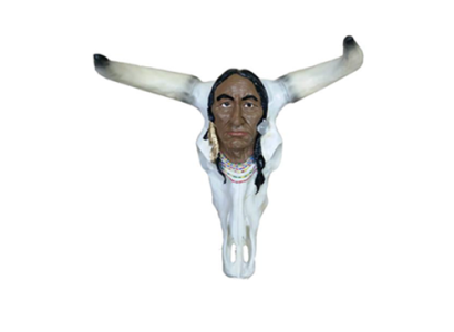 Bull Cattle Skull Decoration Not Real 54cm Wall Design Indian Skull new