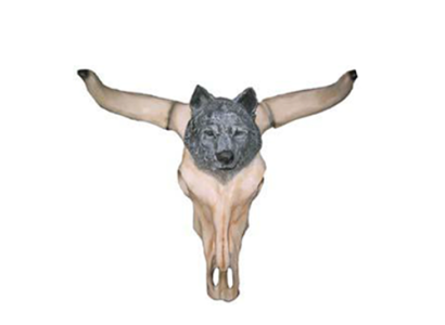 Bull Cattle Skull Decoration Not Real 54cm Wall Design Water Buffalo Skull